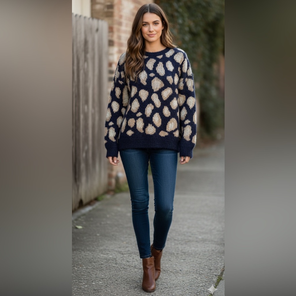Michael Kors leopard knitted sweater
